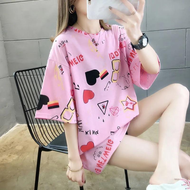 T-shirt Women Versatile Summer Casual Large Size Loose Round Neck Pullover Short-sleeved Tops XXXXL
T-shirt Women Versatile Summer Casual Large Size Loose Round Neck Pullover Short-sleeved Tops XXXXL