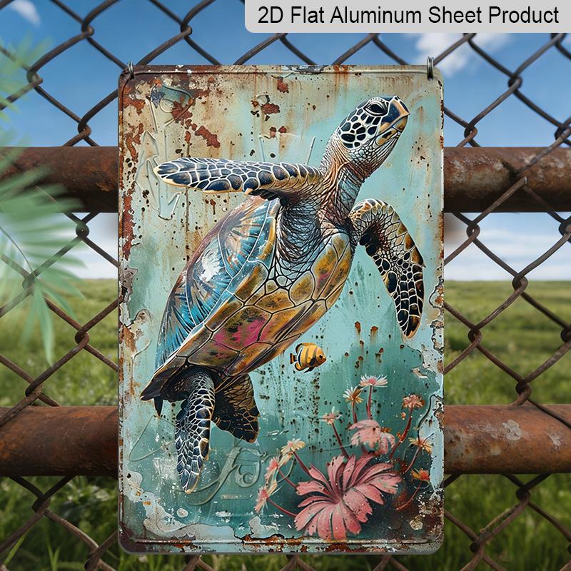 2D Flat 1pc Vintage Sea Turtle Metal Aluminum Wall Art, 8 x12 Sign, Coastal Beach Inspired Decor, Multipurpose Wall Hanging for Living Room 20*30cm
2D Flat 1pc Vintage Sea Turtle Metal Aluminum Wall Art, 8 x12 Sign, Coastal Beach Inspired Decor, Multipurpose Wall Hanging for Living Room 20*30cm