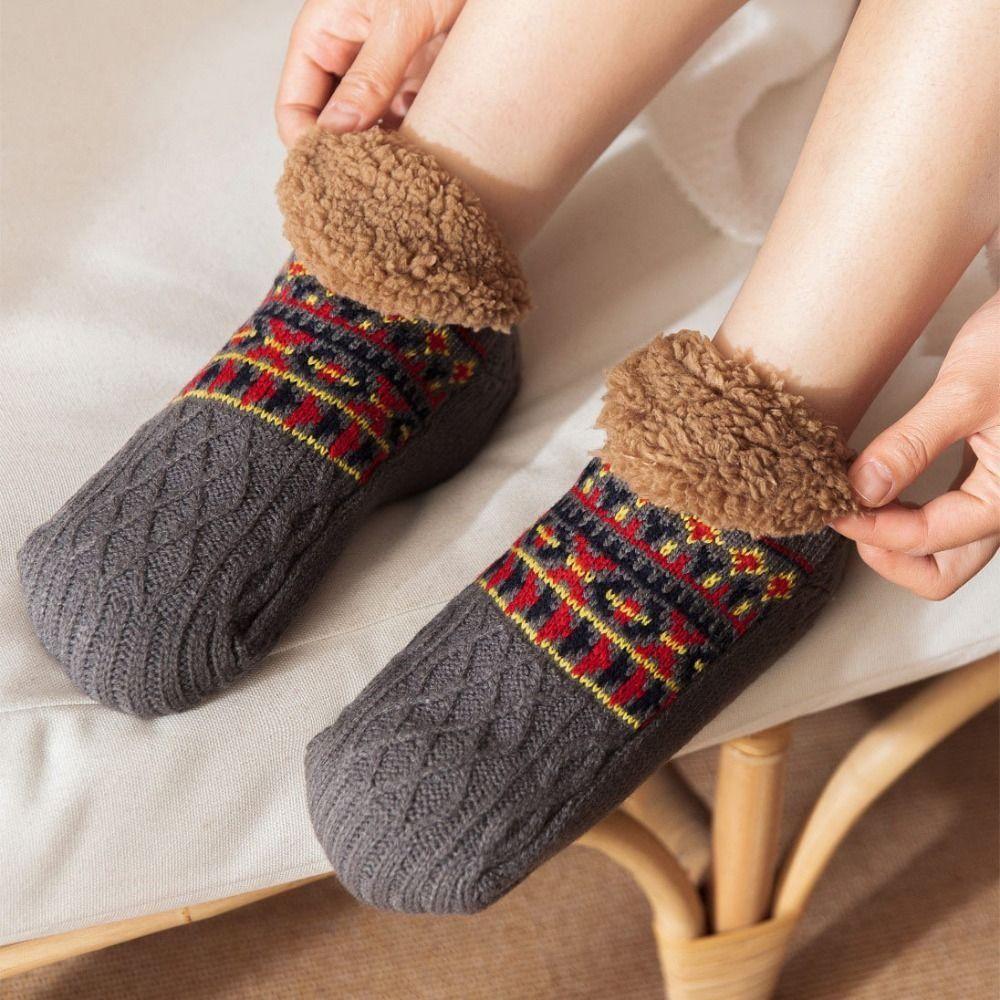 Non-slip Winter Floor Shoes Plush Coral Fleece Socks Fashion Unisex Sleeping Socks Home EU43-45 чорний
Non-slip Winter Floor Shoes Plush Coral Fleece Socks Fashion Unisex Sleeping Socks Home EU43-45 чорний