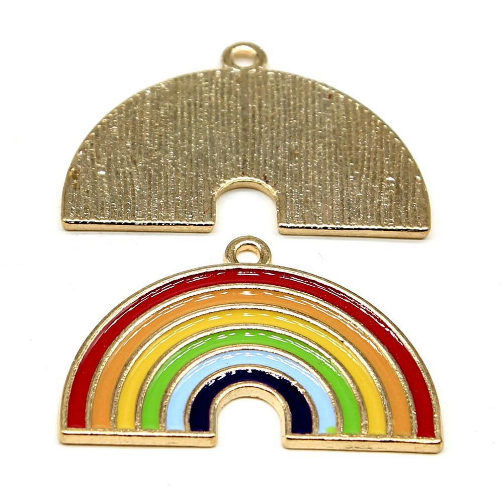 3Pieces Rainbow Charms Поставки для ювелирных изделий KC Золотой цвет Бренд: WYISYWG 21x33мм
3Pieces Rainbow Charms Поставки для ювелирных изделий KC Золотой цвет Бренд: WYISYWG 21x33мм
