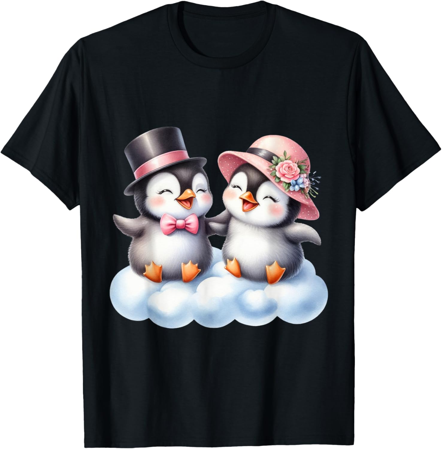 Cute Couple Penguins On Cloud Graphic Tee Adorable Valentine Day Gift T-Shirt Unisex Daily Wear 5XL різнокольоровий
Cute Couple Penguins On Cloud Graphic Tee Adorable Valentine Day Gift T-Shirt Unisex Daily Wear 5XL різнокольоровий