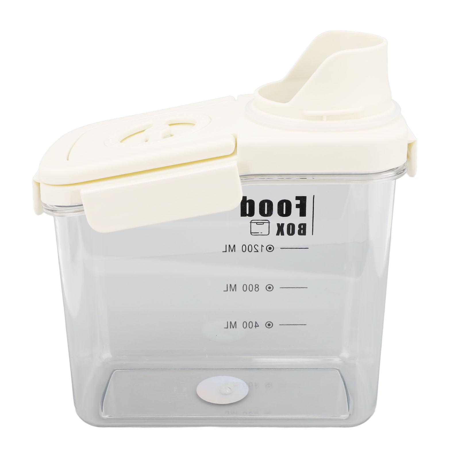 Cereal Storage Container with Pourable Spout Ergonomic Handle Lid Scale Timing Airtight Damp Proof Plastic Rice Storage S 100x40x0.3cm / 39.4x15.7x0.1in
Cereal Storage Container with Pourable Spout Ergonomic Handle Lid Scale Timing Airtight Damp Proof Plastic Rice Storage S 100x40x0.3cm / 39.4x15.7x0.1in