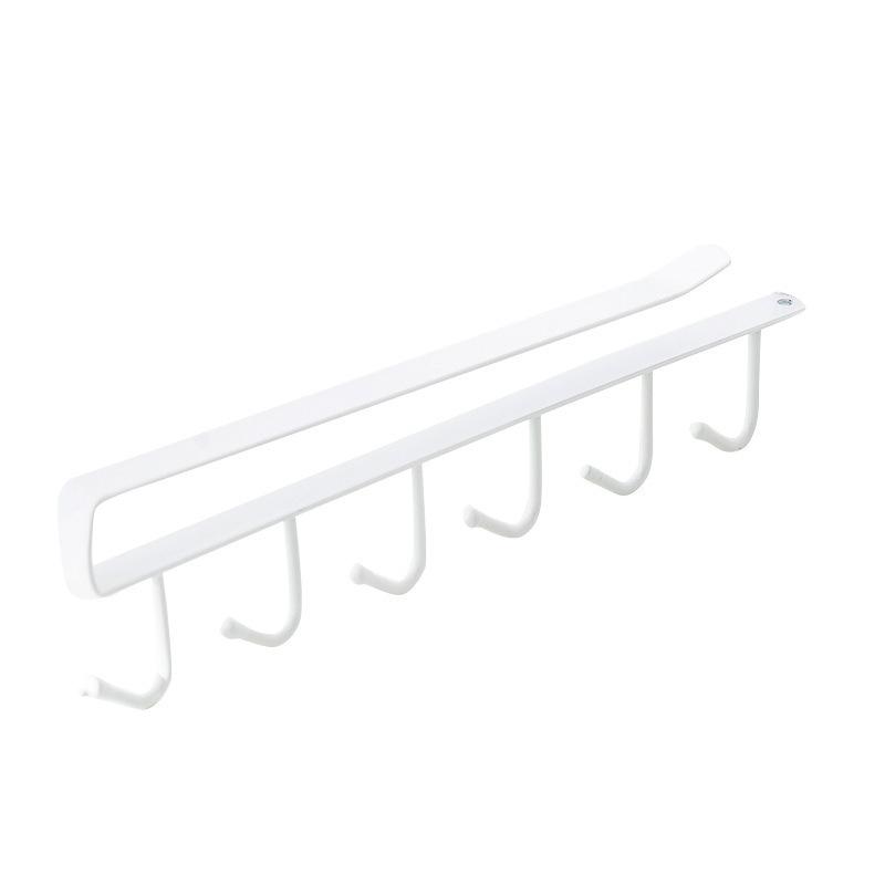 Бесшовная настенная кухонная полка для хранения с крючками для шкафов и тумбочек