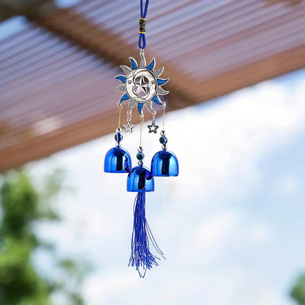 Sun Moon Star Wind Chimes Lucky Amulet Blue Evil Eye Wind Bell Tassel Protection Blessing Home Garden Hanging Decor Car Pendant
Sun Moon Star Wind Chimes Lucky Amulet Blue Evil Eye Wind Bell Tassel Protection Blessing Home Garden Hanging Decor Car Pendant