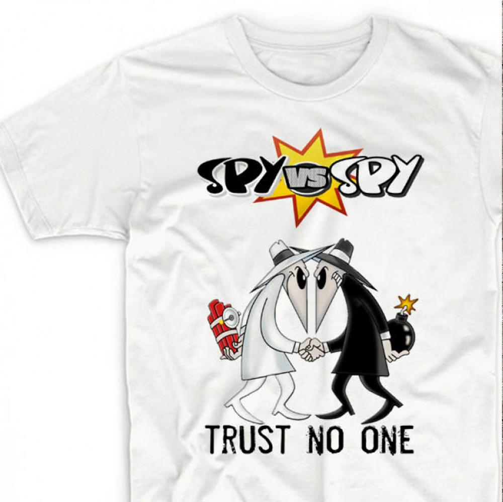 Spy vs Spy cartoon trust no one T-shirt White Unisex Tee All Sizes JJ3587 Unisex T-Shirt L
Spy vs Spy cartoon trust no one T-shirt White Unisex Tee All Sizes JJ3587 Unisex T-Shirt L