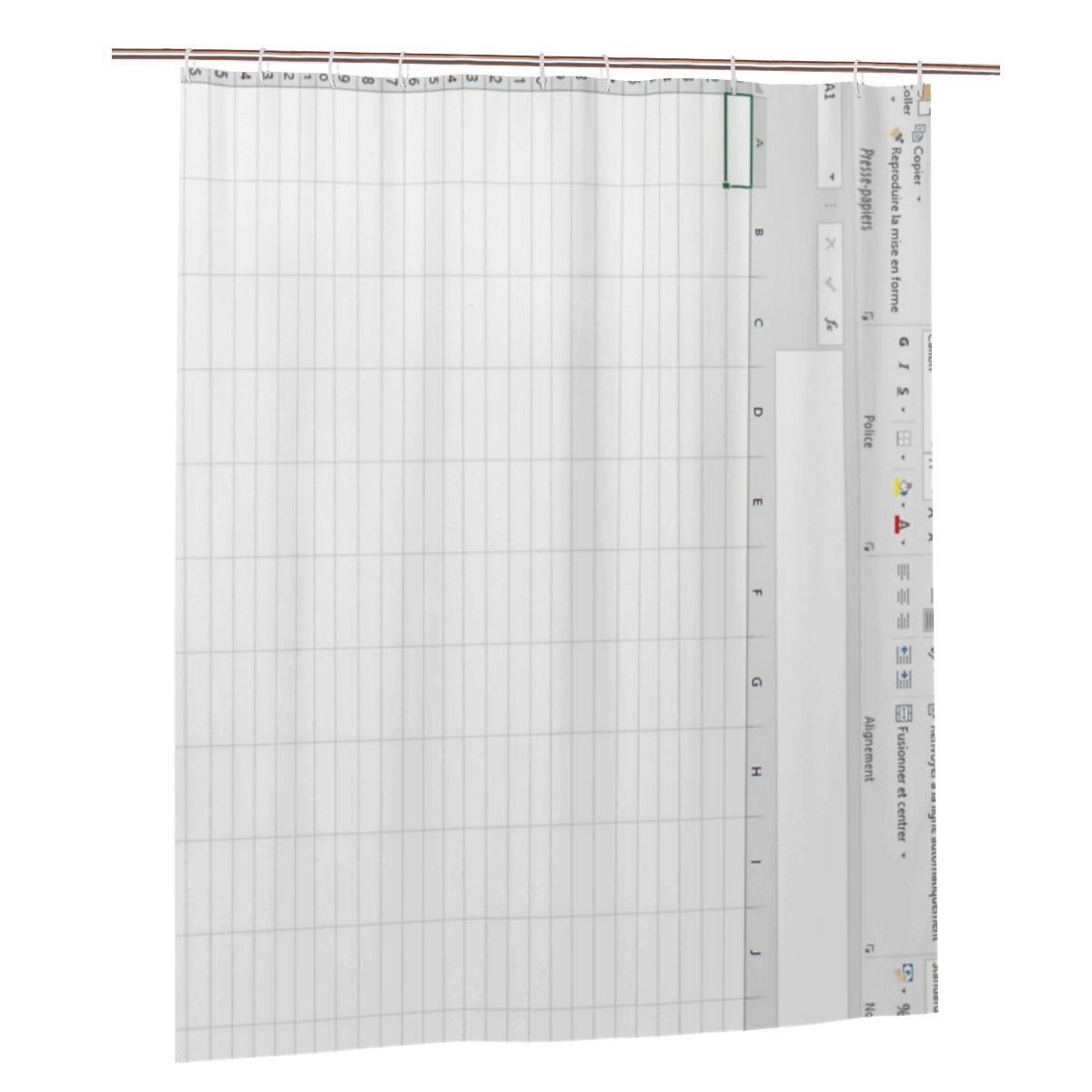 Excel Spreadsheet Shower Curtain Bathroom Polyester Waterproof Bath Curtains With Hooks W60H190(CM)-1 Pcs
Excel Spreadsheet Shower Curtain Bathroom Polyester Waterproof Bath Curtains With Hooks W60H190(CM)-1 Pcs
