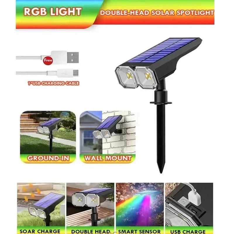 RGB солнечный точечный светильник 18 светодиодов уличный водонепроницаемый меняющий цвет многоцветный дорожка патио ворота забор USB/солнечный ландшафтный прожектор 1Pcs разноцветный
RGB солнечный точечный светильник 18 светодиодов уличный водонепроницаемый меняющий цвет многоцветный дорожка патио ворота забор USB/солнечный ландшафтный прожектор 1Pcs разноцветный