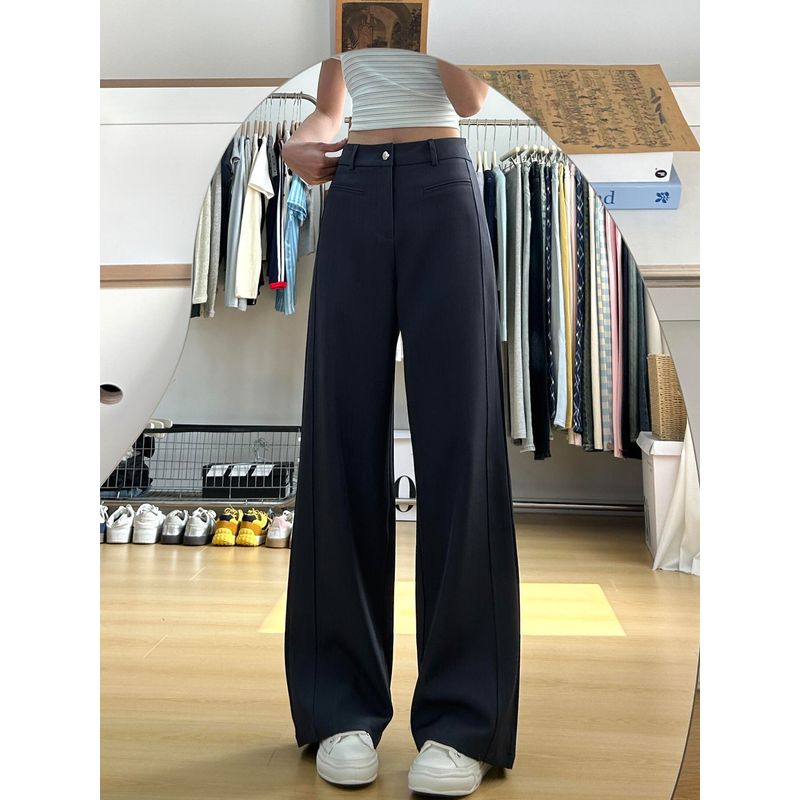 Black Non-Tight-Fitting Flared Suit Pants for Women, Summer New Style, High-Waisted Loose Fit, Slimming Wide-Leg Casual Pants for Plus-Size Girls Gray S(Suggestion 40-45kg)
Black Non-Tight-Fitting Flared Suit Pants for Women, Summer New Style, High-Waisted Loose Fit, Slimming Wide-Leg Casual Pants for Plus-Size Girls Gray S(Suggestion 40-45kg)