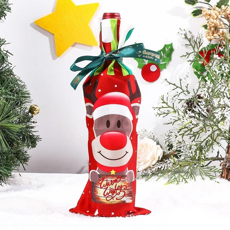 Christmas Decoration Wine Bottle Cover Cartoon Santa Snowman Elk Xmas Ornaments Noel Merry Christmas Party Dinner Table Decor
Christmas Decoration Wine Bottle Cover Cartoon Santa Snowman Elk Xmas Ornaments Noel Merry Christmas Party Dinner Table Decor