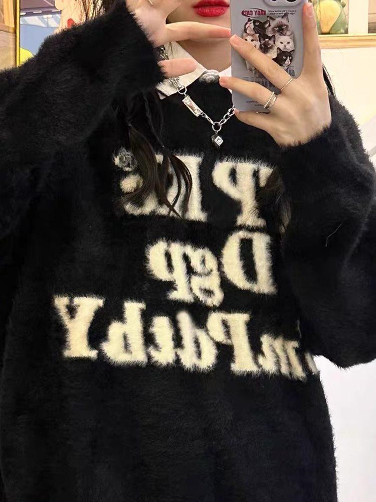 American Letter Print Mink Cashmere Women s Sweater - Thick, Soft, Knitted for Autumn/Winter 2XL (130-150 lbs)
American Letter Print Mink Cashmere Women s Sweater - Thick, Soft, Knitted for Autumn/Winter 2XL (130-150 lbs)