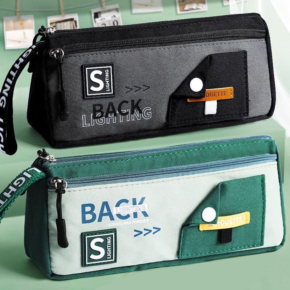Canvas Storage Pencil Bag Color Blocked Cartoon Pencil Cases Cute Double-Layer Pen Case Stationery Style B
Canvas Storage Pencil Bag Color Blocked Cartoon Pencil Cases Cute Double-Layer Pen Case Stationery Style B