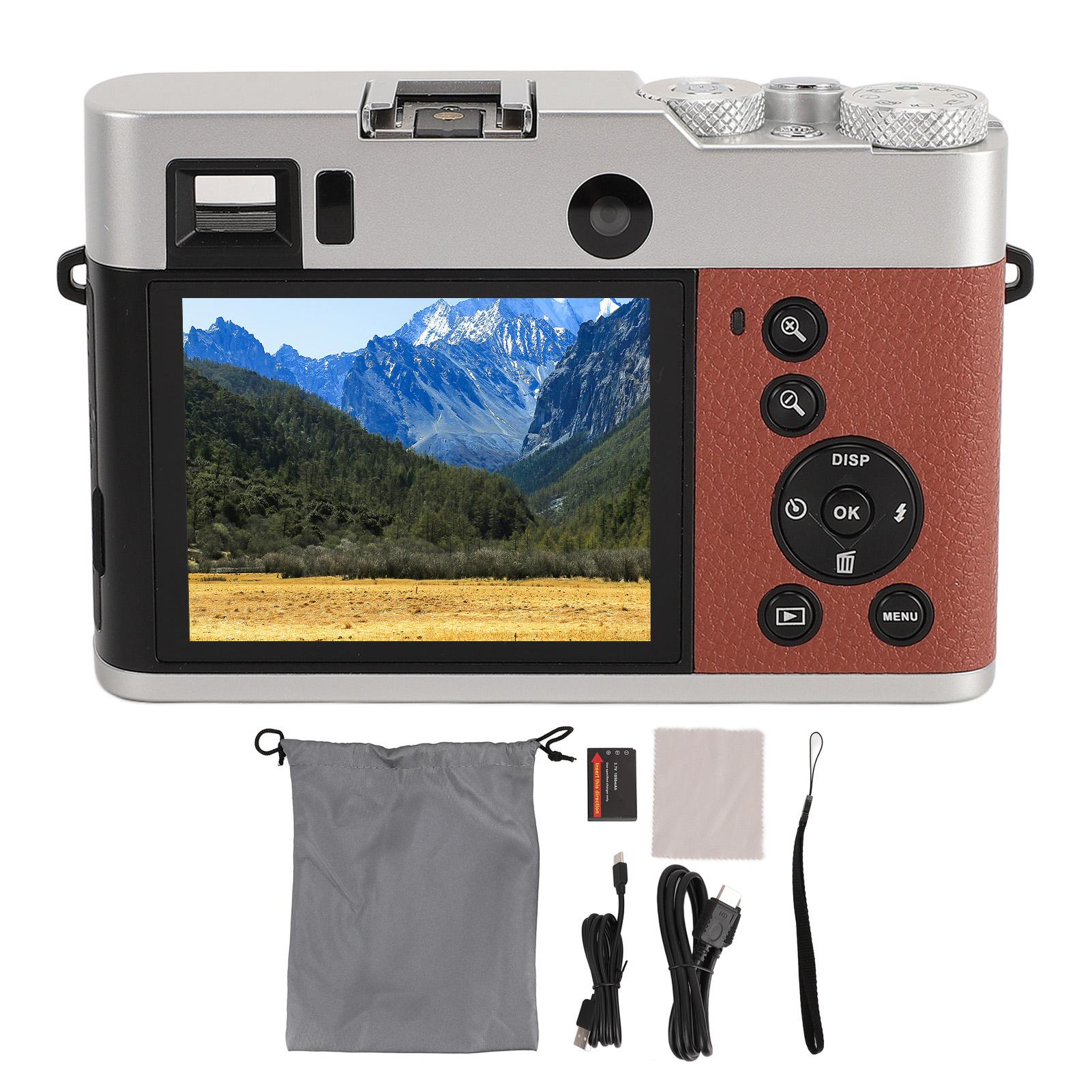 5K HD Digital Camera 48MP Front Rear Lens 16X Zoom Anti Shake Auto Focus Retro Travel Camera for чорний
5K HD Digital Camera 48MP Front Rear Lens 16X Zoom Anti Shake Auto Focus Retro Travel Camera for чорний