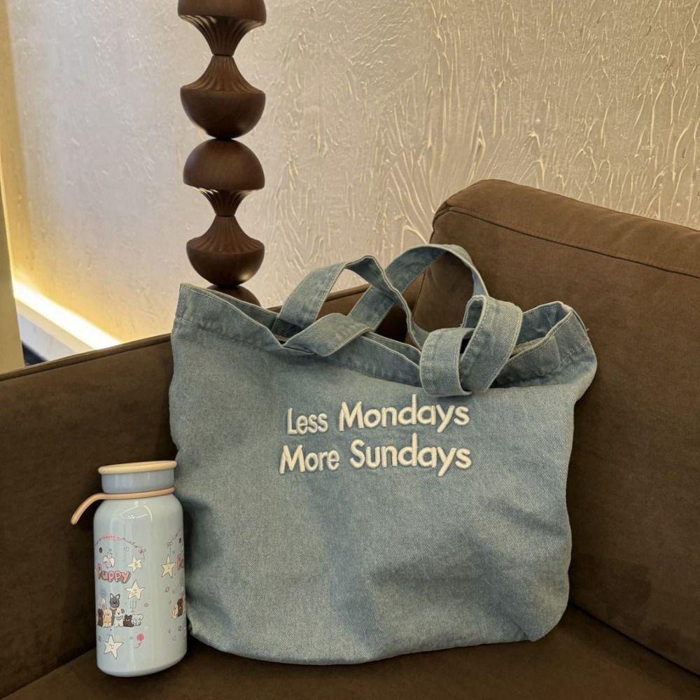 Shoulder Bag Vintage Handbag Street Style Simple Tote Bag Fashionable Denim Canvas Bag Travel темно-синього кольору
Shoulder Bag Vintage Handbag Street Style Simple Tote Bag Fashionable Denim Canvas Bag Travel темно-синього кольору