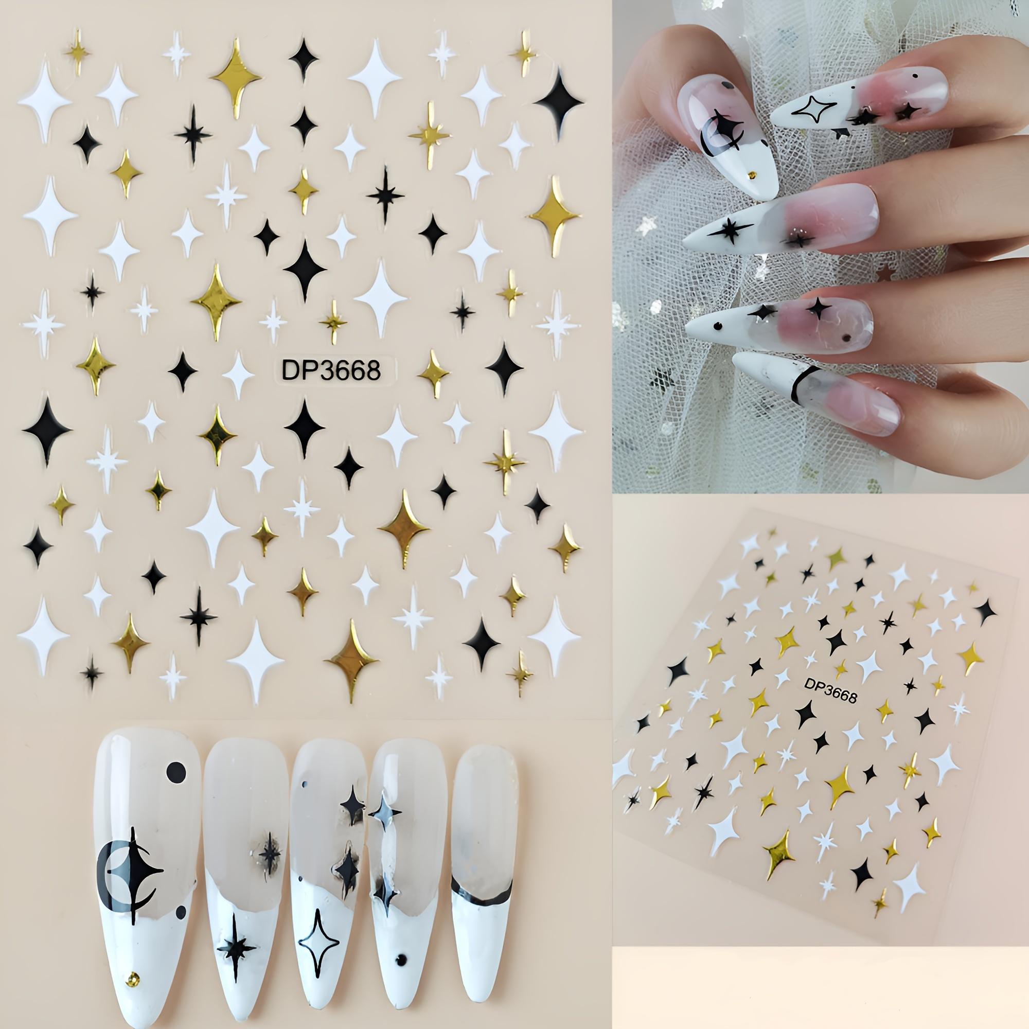 1pc Nail Art Stickers Decals - Embroidered 3D Golden Foil Hearts, Stars & Butterflies,Self-Adhesive Plastic Nail Decor for Women
1pc Nail Art Stickers Decals - Embroidered 3D Golden Foil Hearts, Stars & Butterflies,Self-Adhesive Plastic Nail Decor for Women