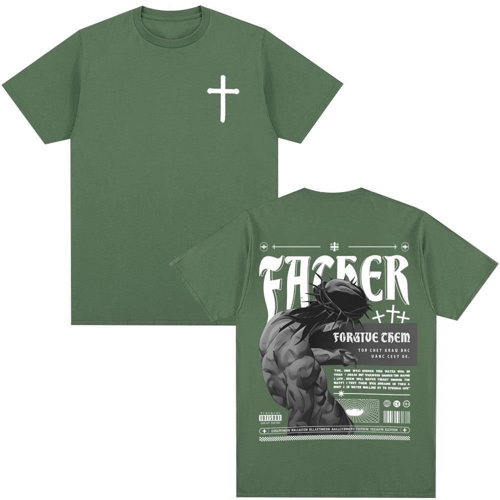 Christian Religious Jesus Forgive Them Father T Shirts Unisexs Clothing Casual Cotton Short Sleeves Oversized Tshirt Streetwear 4XL
Christian Religious Jesus Forgive Them Father T Shirts Unisexs Clothing Casual Cotton Short Sleeves Oversized Tshirt Streetwear 4XL