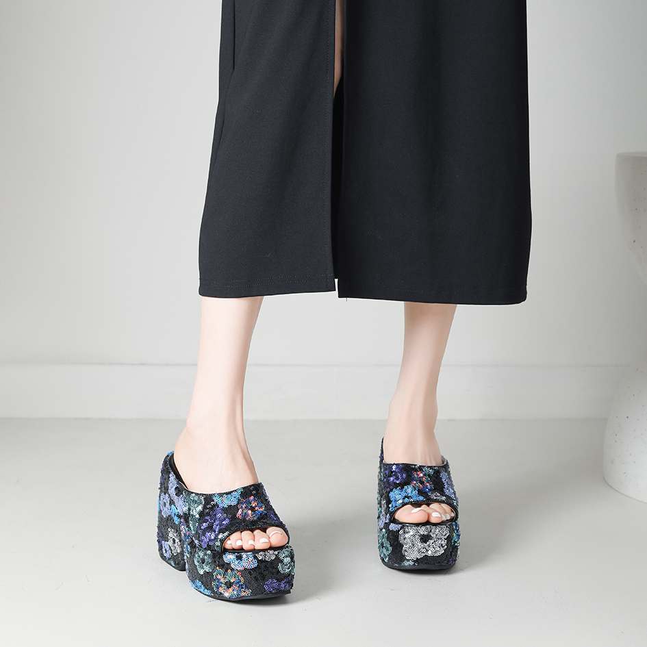 Krazing Pot Mules Sequin Cloth Spring Summer Size 43 Size 42 Summer Prints Skin Women Platform Women Peep Toe Slip on Sandals 38
Krazing Pot Mules Sequin Cloth Spring Summer Size 43 Size 42 Summer Prints Skin Women Platform Women Peep Toe Slip on Sandals 38