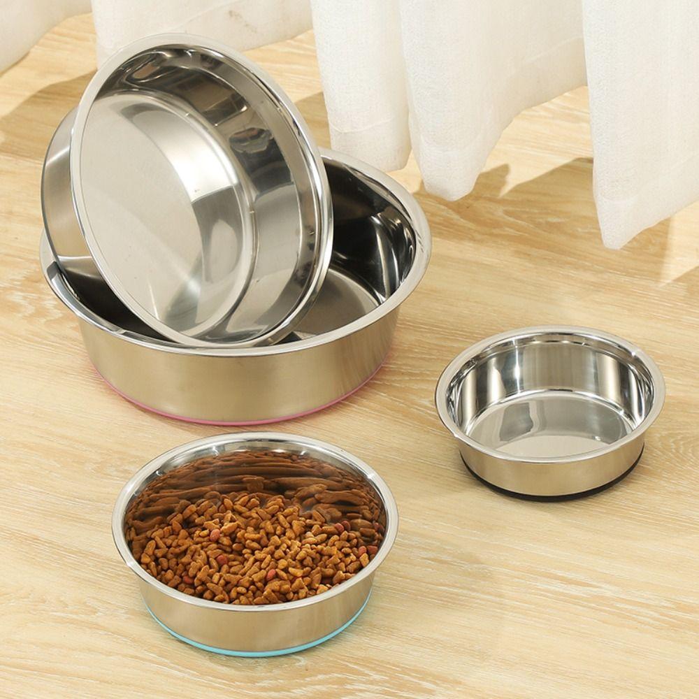 Silicone Bottom Dog Basin Stainless Steel Cat Water Drinking Bowl Practical Pet Feeders Puppy 14x4.8cm рожевий
Silicone Bottom Dog Basin Stainless Steel Cat Water Drinking Bowl Practical Pet Feeders Puppy 14x4.8cm рожевий