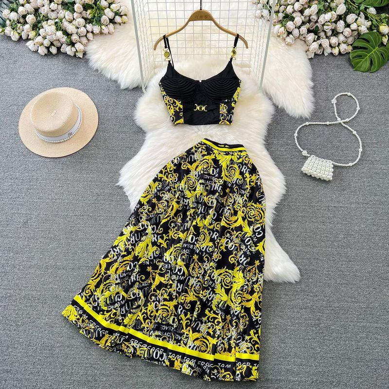 Camisole High Waist Slim Looking A- line Fashion Suit Yellow XXL
Camisole High Waist Slim Looking A- line Fashion Suit Yellow XXL