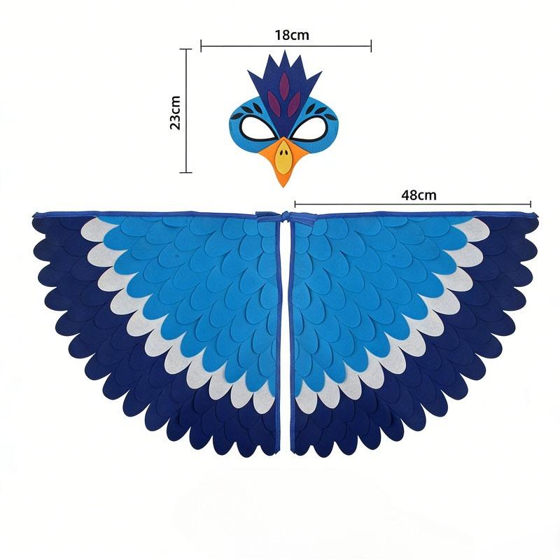 Felt Bird Wings Cape Mask Set Phoenix Peacock Costume Carnival Party Performance Dress Up Role Play Gift for Friends
Felt Bird Wings Cape Mask Set Phoenix Peacock Costume Carnival Party Performance Dress Up Role Play Gift for Friends