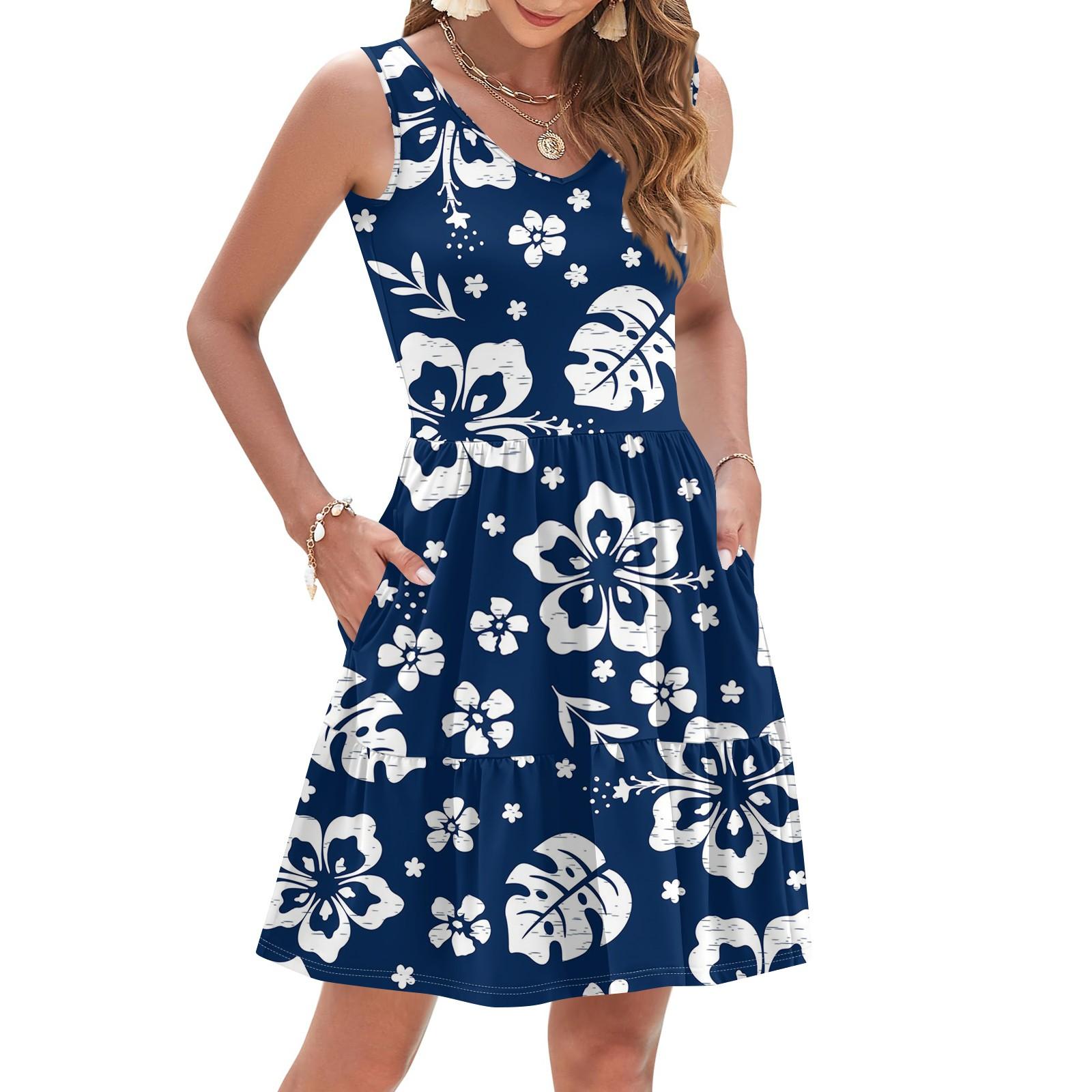 Женское летнее модное повседневное платье-жилет без рукавов с V-образным вырезом, плиссировкой и гавайским цветочным принтом M чёрный
Женское летнее модное повседневное платье-жилет без рукавов с V-образным вырезом, плиссировкой и гавайским цветочным принтом M чёрный