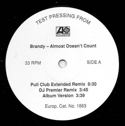 12inch Record BRANDY - Almost Doesn t Count 1863 Atlantic 1999 Europe Dance & Electronica Used
12inch Record BRANDY - Almost Doesn t Count 1863 Atlantic 1999 Europe Dance & Electronica Used