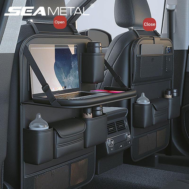 SEAMETAL Car Seat Back Organizer Large Capacity Storage Bag with Foldable Tablet Tray PU Leather Multi Pocket Auto Organizer
SEAMETAL Car Seat Back Organizer Large Capacity Storage Bag with Foldable Tablet Tray PU Leather Multi Pocket Auto Organizer