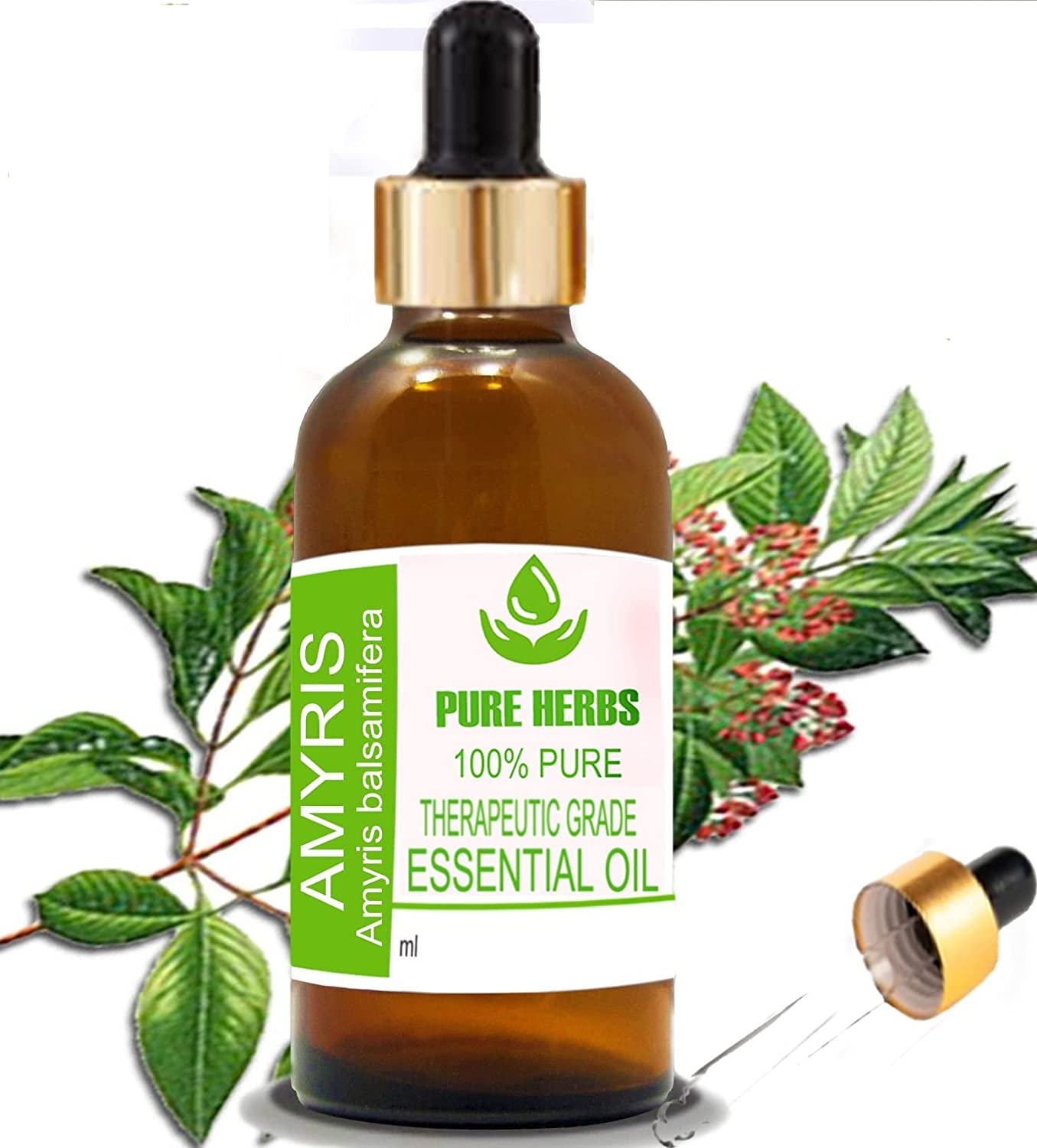 Pure Herbs Amyris (Amyris balsamifera) Pure & Natural Therapeutic Grade Essential Oil Glass 5 ml
Pure Herbs Amyris (Amyris balsamifera) Pure & Natural Therapeutic Grade Essential Oil Glass 5 ml