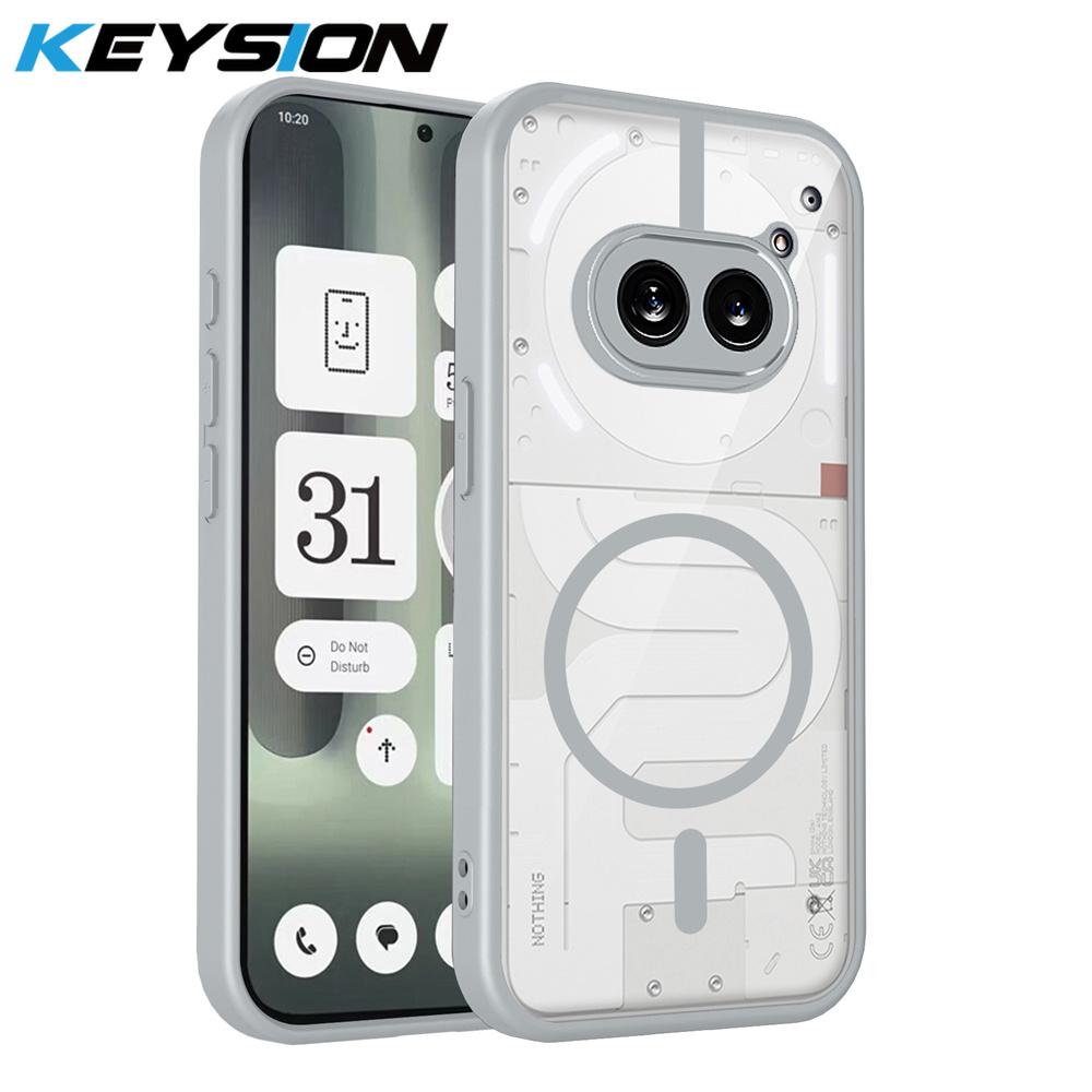 KEYSION Transparent Magnetic Phone Case for Nothing Phone 2A Plus Silicone+PC HD Clear Shockproof Cover for Nothing Phone 2A for Nothing 2A Plus сірий
KEYSION Transparent Magnetic Phone Case for Nothing Phone 2A Plus Silicone+PC HD Clear Shockproof Cover for Nothing Phone 2A for Nothing 2A Plus сірий