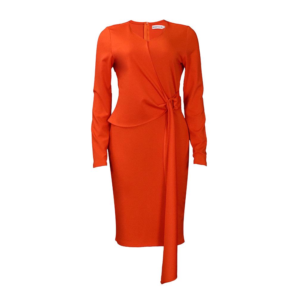 D302 Женское платье-карандаш с длинным рукавом и V-образным вырезом в европейском и американском стиле - осенняя мода, размер плюс XL оранжевый
D302 Женское платье-карандаш с длинным рукавом и V-образным вырезом в европейском и американском стиле - осенняя мода, размер плюс XL оранжевый