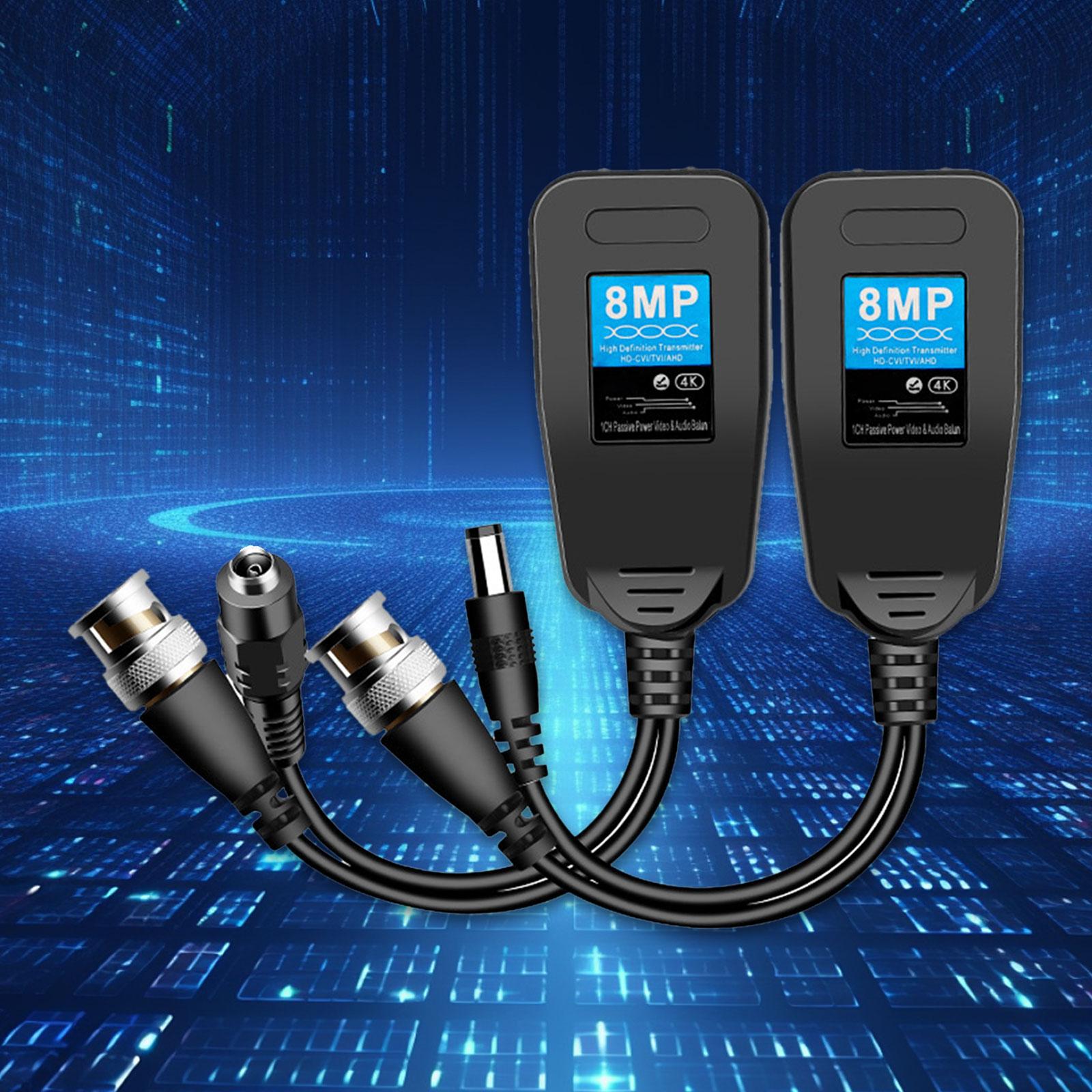 1Pair Passive Video Baluns BNC to RJ45 Network Transceiver for HD Security Cameras Using Cat5e/Cat6 to BNC Connector
1Pair Passive Video Baluns BNC to RJ45 Network Transceiver for HD Security Cameras Using Cat5e/Cat6 to BNC Connector