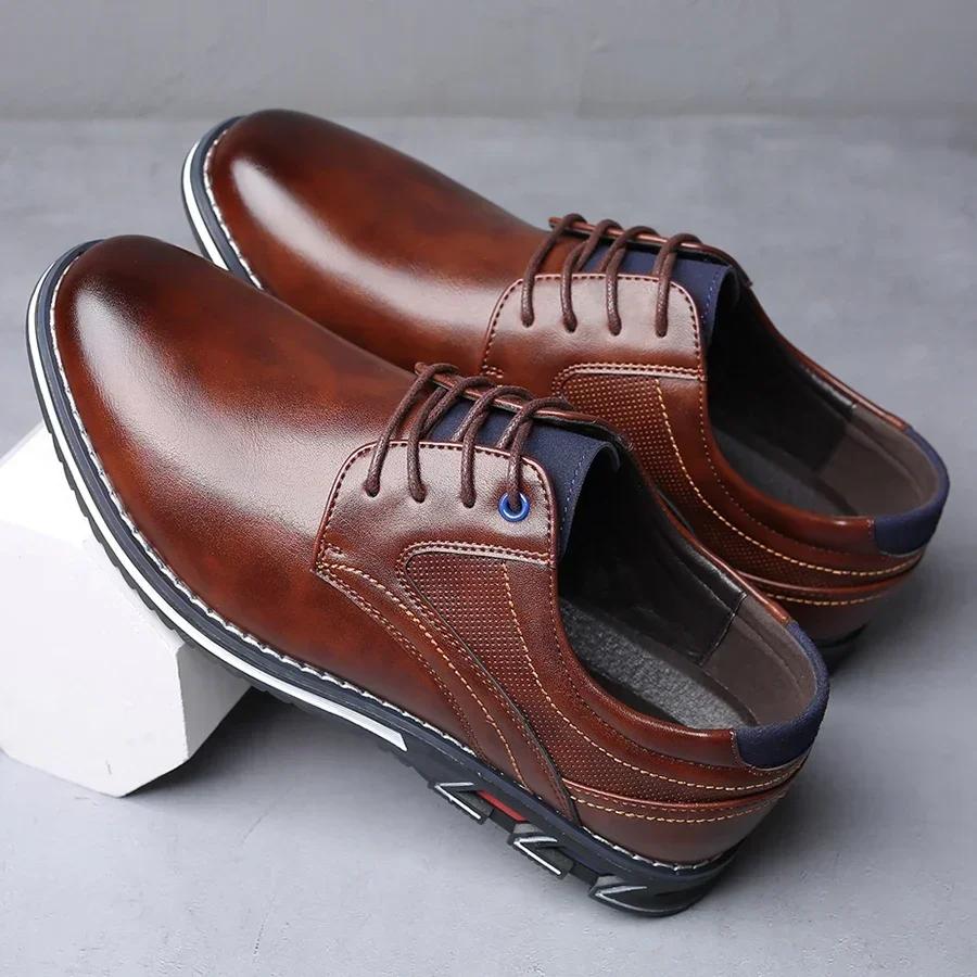 Men s Leather Shoes Men s Casual Shoes Thick Bottom Wear-resistant Increased Waterproof Wear-resistant Social Shoes Male 38
Men s Leather Shoes Men s Casual Shoes Thick Bottom Wear-resistant Increased Waterproof Wear-resistant Social Shoes Male 38