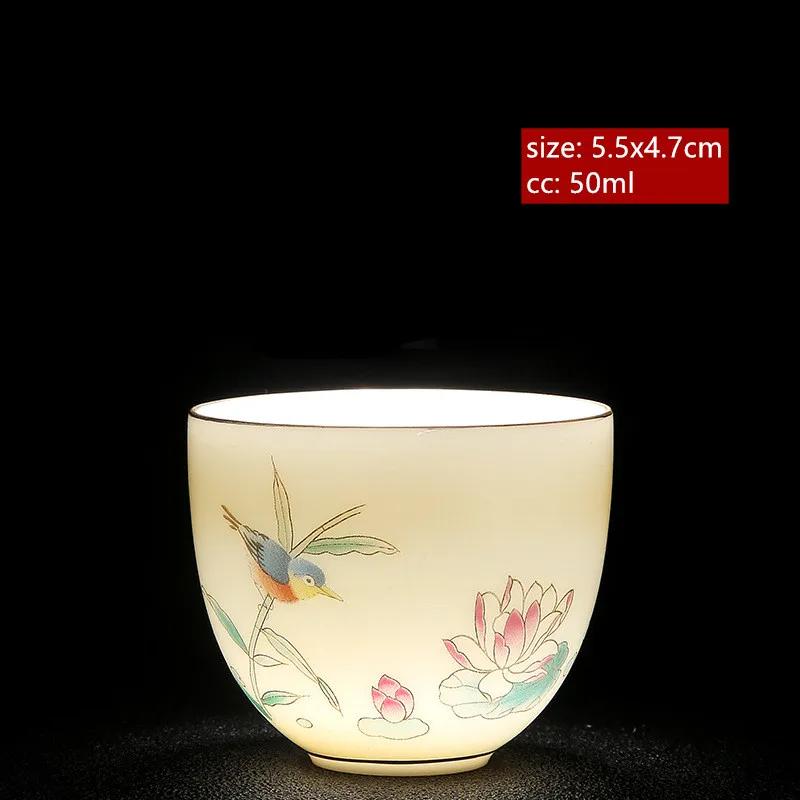 Mutton Fat Jade White Porcelain Teacup Exquisite Handmade Master Cup Ceramic Individual Single Cup Chinese Tea Accessories See options chart
Mutton Fat Jade White Porcelain Teacup Exquisite Handmade Master Cup Ceramic Individual Single Cup Chinese Tea Accessories See options chart