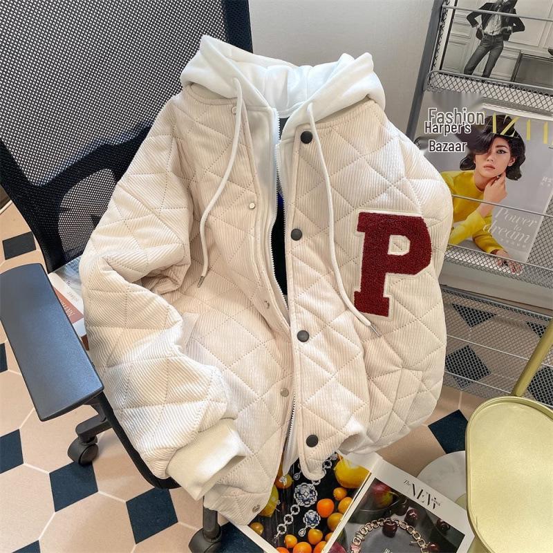 Autumn/Winter Women s Thick Quilted Hooded Cotton Baseball Jacket L (recommended for 100-120 jin)
Autumn/Winter Women s Thick Quilted Hooded Cotton Baseball Jacket L (recommended for 100-120 jin)