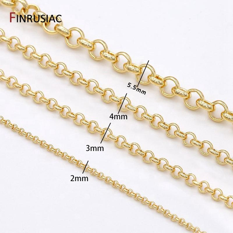 Wholesale 14k Gold Plated 2/3/4/5.5mm Round Link Chain Accessories For Jewellery Making, DIY Bracelet Necklace Chain Spool 3mm-length 1 meter
Wholesale 14k Gold Plated 2/3/4/5.5mm Round Link Chain Accessories For Jewellery Making, DIY Bracelet Necklace Chain Spool 3mm-length 1 meter