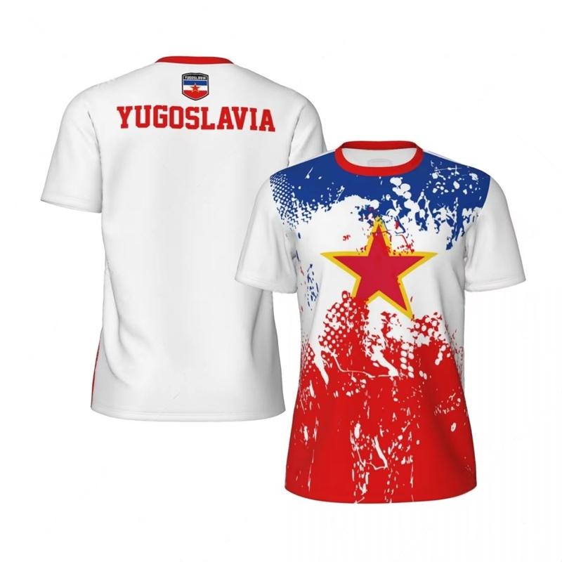 Yugoslavia Flag Graphic Football Jersey Fashion National Emblem 3D Printed Sports T Shirt Casual Breathable Tees 4XL
Yugoslavia Flag Graphic Football Jersey Fashion National Emblem 3D Printed Sports T Shirt Casual Breathable Tees 4XL