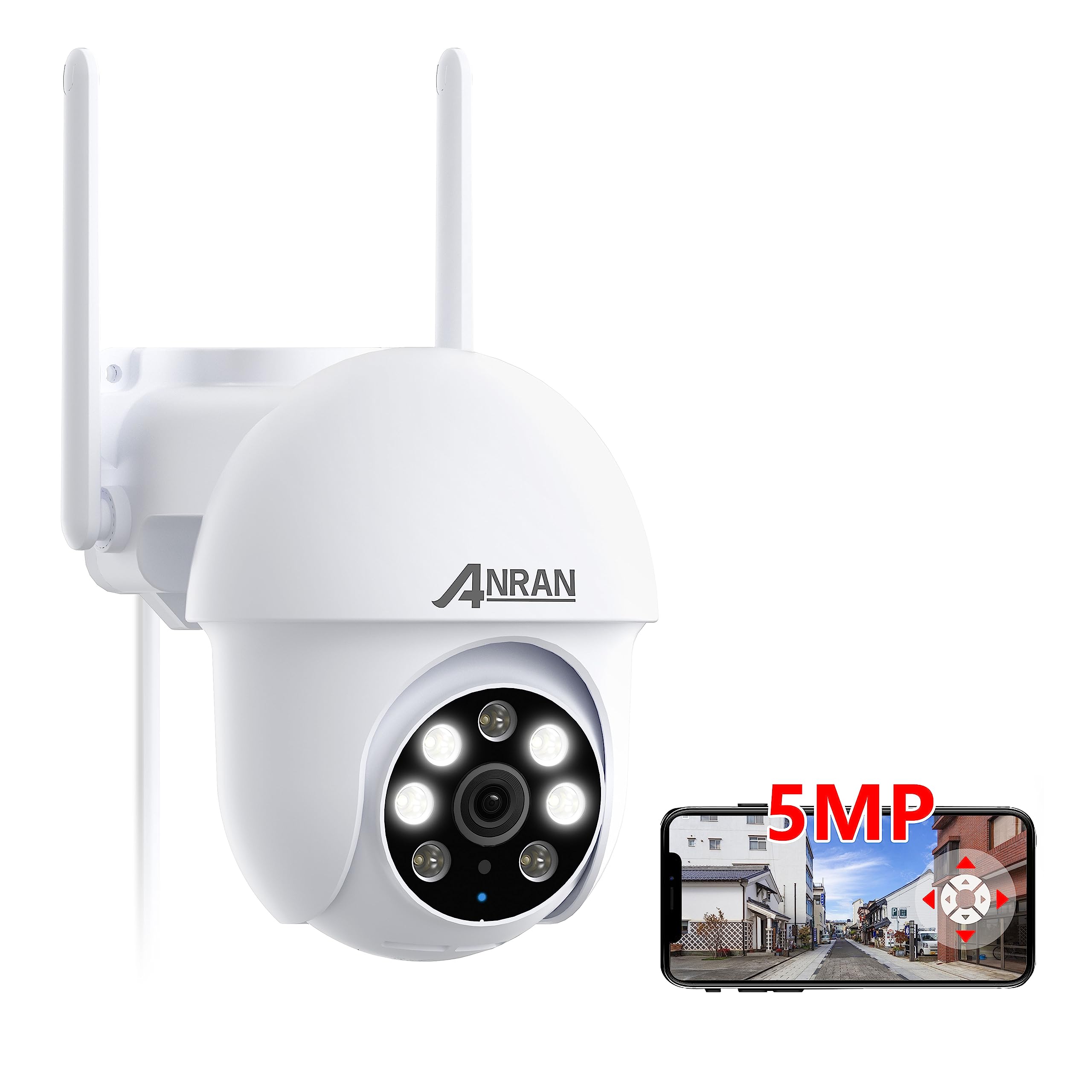 ANRAN 5 Megapixel Outdoor Wireless Security Camera 24/7 Recording WiFi Motion Detection 360° Pan Tilt Night Vision Alexa Compatible
ANRAN 5 Megapixel Outdoor Wireless Security Camera 24/7 Recording WiFi Motion Detection 360° Pan Tilt Night Vision Alexa Compatible