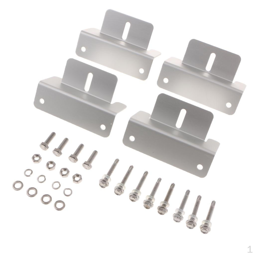 4 PC Aluminum Solar Panel Mounting Brackets Roof Wall Boat RV Panels
4 PC Aluminum Solar Panel Mounting Brackets Roof Wall Boat RV Panels