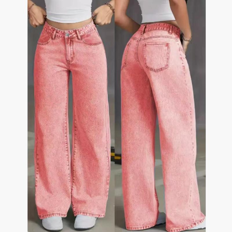 Женские новые эластичные свободные прямые джинсы с широкими штанинами. Повседневные брюки с карманами, удобные однотонные брюки с высокой посадкой. 2XL розовый
Женские новые эластичные свободные прямые джинсы с широкими штанинами. Повседневные брюки с карманами, удобные однотонные брюки с высокой посадкой. 2XL розовый