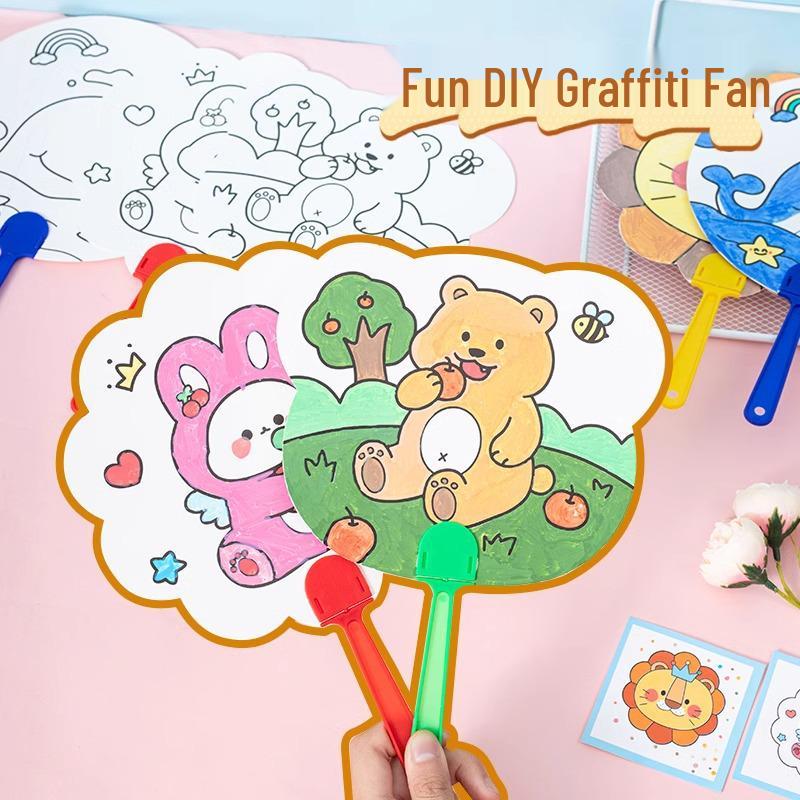 Get 10 Graffiti Fans: Children s DIY Cartoon Coloring Kit with Paintbrushes Lion Fan - Pack of 10 + Watercolor Pen
Get 10 Graffiti Fans: Children s DIY Cartoon Coloring Kit with Paintbrushes Lion Fan - Pack of 10 + Watercolor Pen