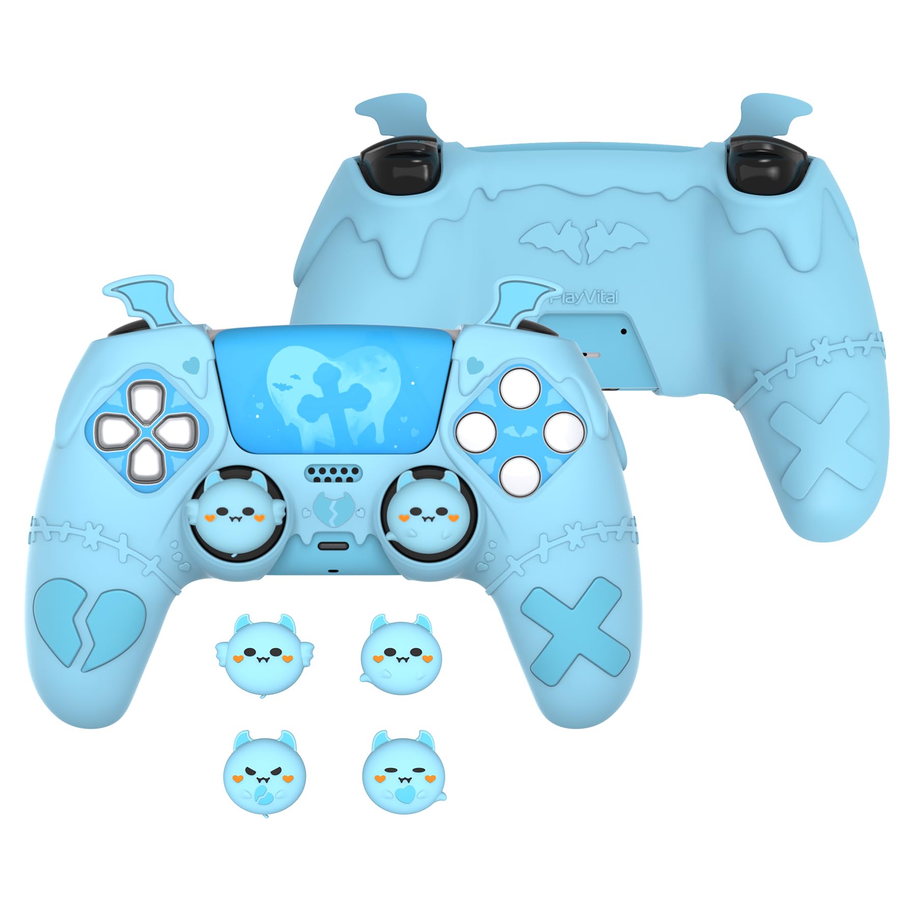 PlayVital Gothic Imp Cute protective cover for ps5 4 thumb grip caps and 6 stickers grip cover for ps5 compatible with official ps5 charging station
PlayVital Gothic Imp Cute protective cover for ps5 4 thumb grip caps and 6 stickers grip cover for ps5 compatible with official ps5 charging station
