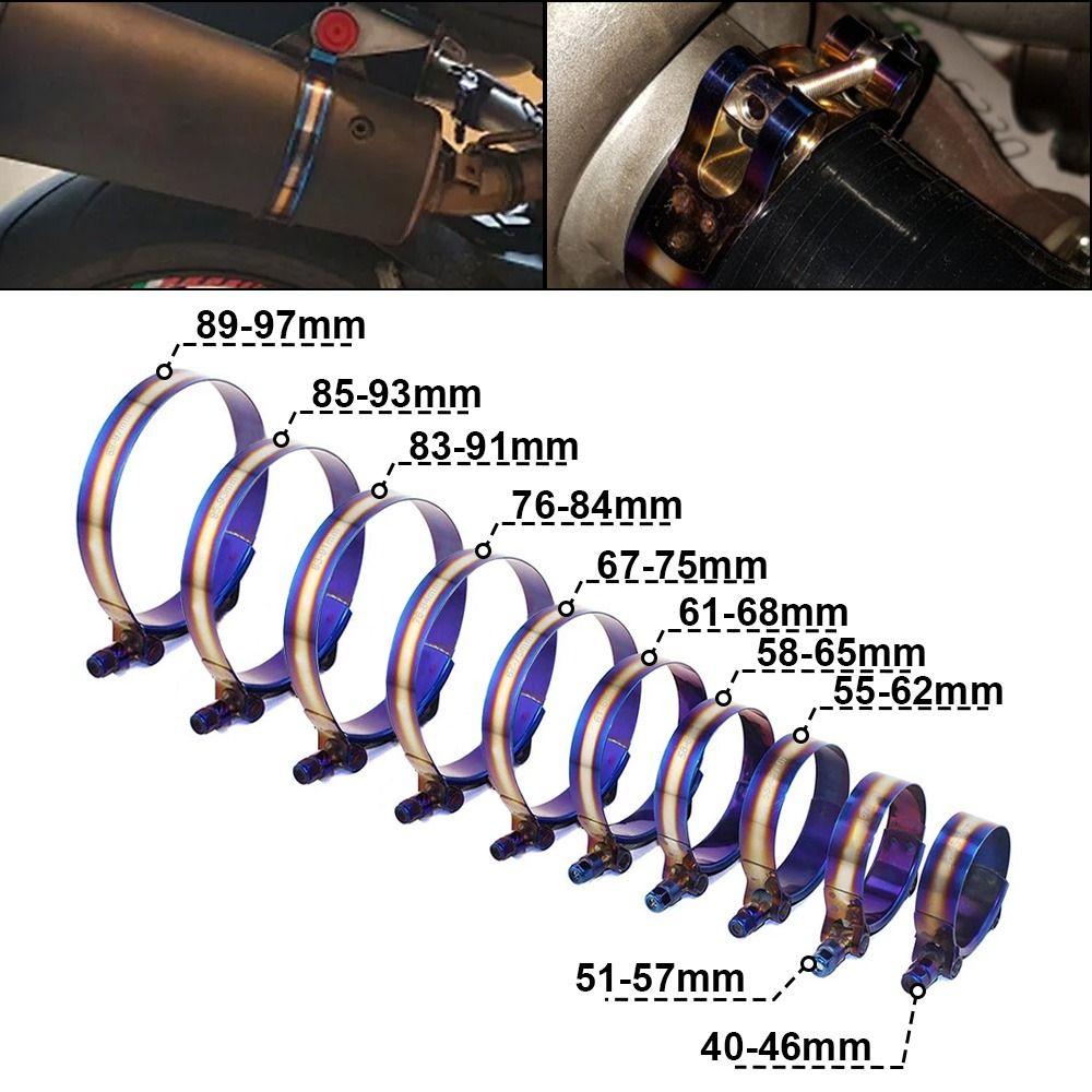 Titanium Blue Pipe Fix Clip 45mm To 98mm 1.75 To 3.5 T-Bolt Durable Hose Clamp Pipe
Titanium Blue Pipe Fix Clip 45mm To 98mm 1.75 To 3.5 T-Bolt Durable Hose Clamp Pipe