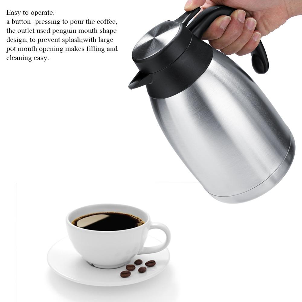1.5L/2L Capacity Stainless Steel Thermos Vacuum Insulated Insulated Teapot Coffee Pot Home Use 1.5L
1.5L/2L Capacity Stainless Steel Thermos Vacuum Insulated Insulated Teapot Coffee Pot Home Use 1.5L