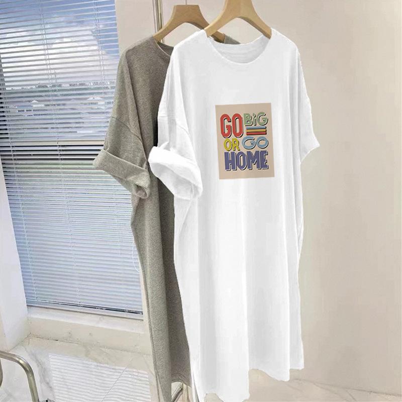 White Dress Loose Cotton Short-sleeved Long T-shirt Women s Skirt Fat Belly and Thin Large Size Split Skirt M
White Dress Loose Cotton Short-sleeved Long T-shirt Women s Skirt Fat Belly and Thin Large Size Split Skirt M