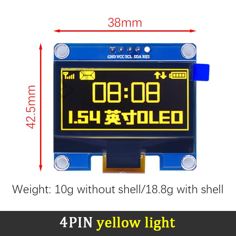 1.54 inch OLED Module 1.54 12864 Screen LCD LED Display Module 128*64 SSD1309 SPI/IIC I2C Interface for Arduino 4Pin 7Pin
1.54 inch OLED Module 1.54 12864 Screen LCD LED Display Module 128*64 SSD1309 SPI/IIC I2C Interface for Arduino 4Pin 7Pin