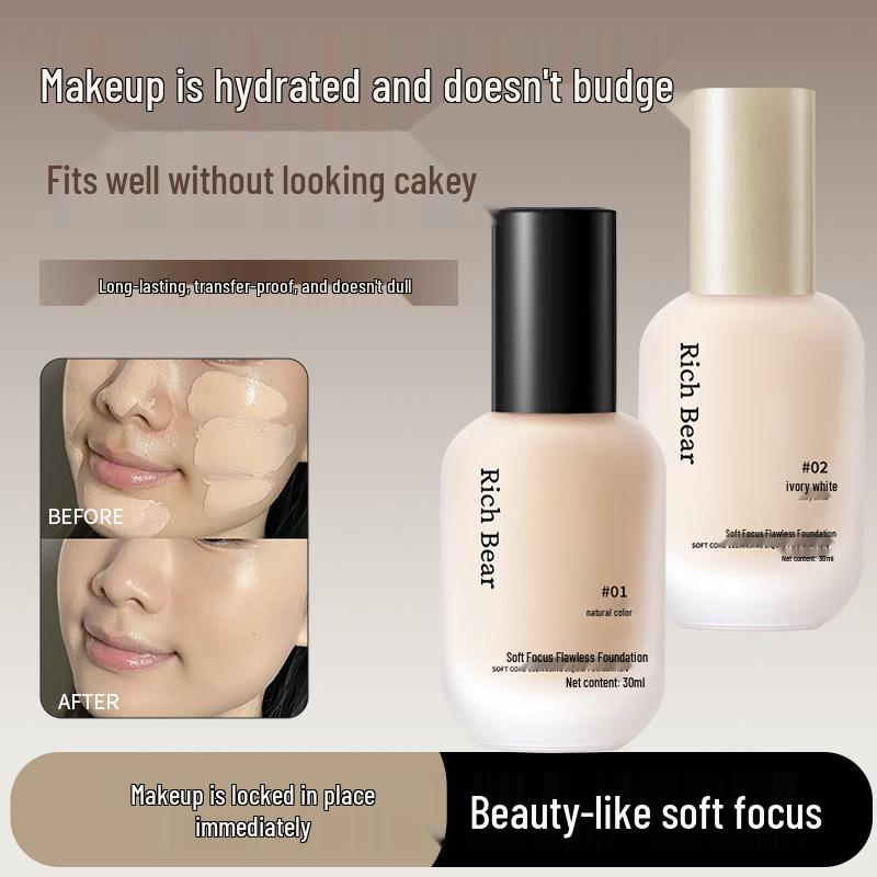 Rich Bear Long-Lasting Soft Focus BB Cream Foundation Primer & Concealer 01# Natural Color
Rich Bear Long-Lasting Soft Focus BB Cream Foundation Primer & Concealer 01# Natural Color
