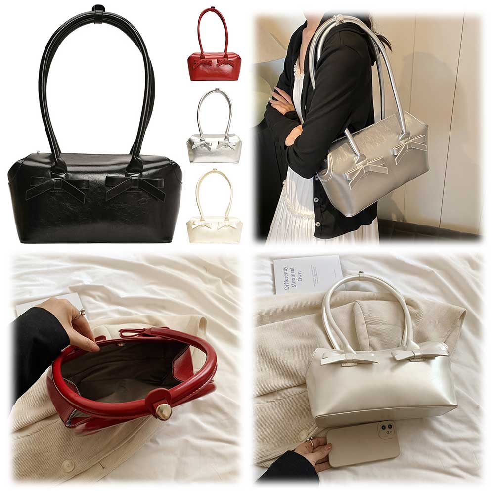 Women Leisure Armpit Handbag with Bow Fashion Shoulder Purse Solid Color Travel Underarm Handbag Girls Outdoor Daily Bag
Women Leisure Armpit Handbag with Bow Fashion Shoulder Purse Solid Color Travel Underarm Handbag Girls Outdoor Daily Bag