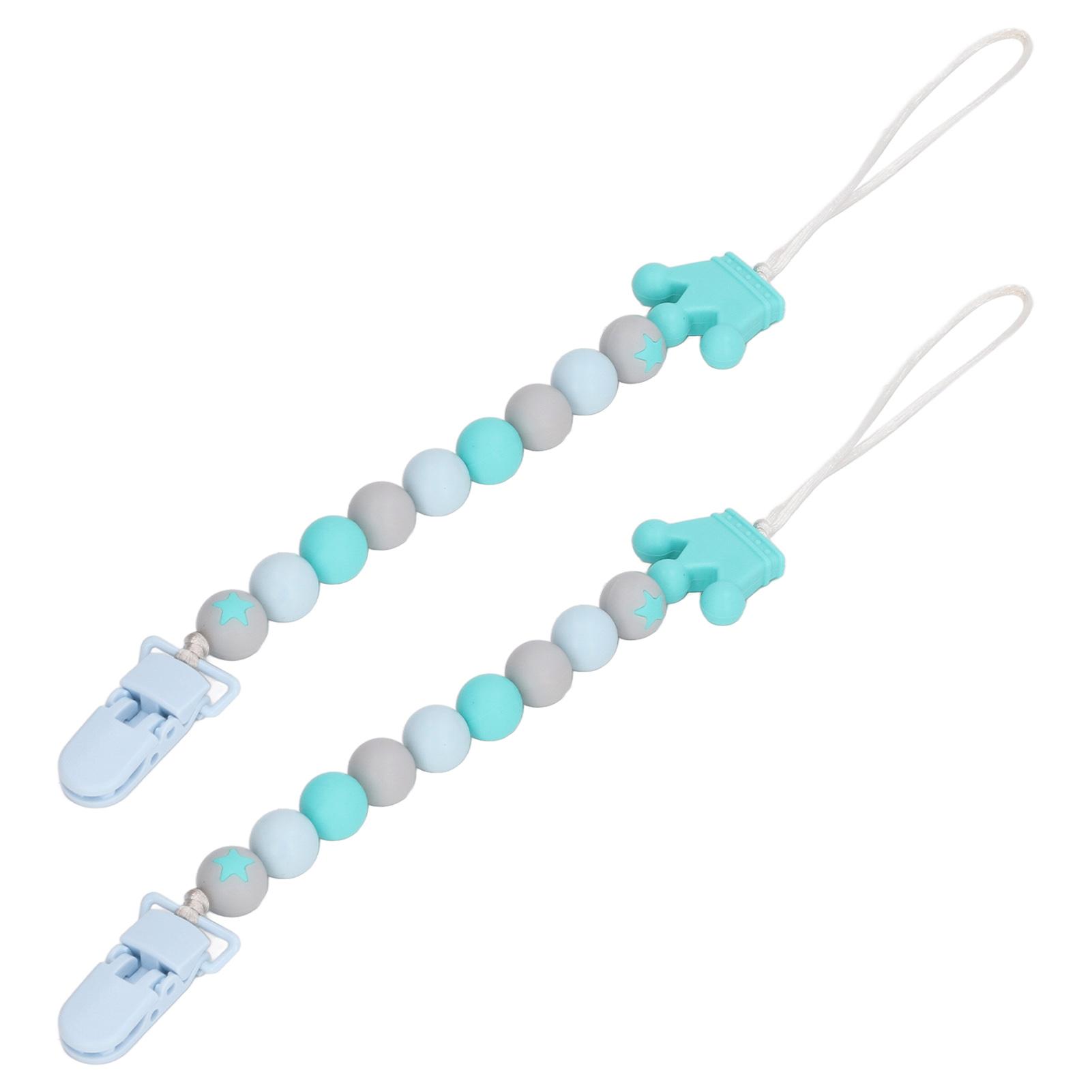 2pcs Silicone Pacifier Clips Small Bds Chewable Teething Pacifier Clip Baby Teething Chains
2pcs Silicone Pacifier Clips Small Bds Chewable Teething Pacifier Clip Baby Teething Chains