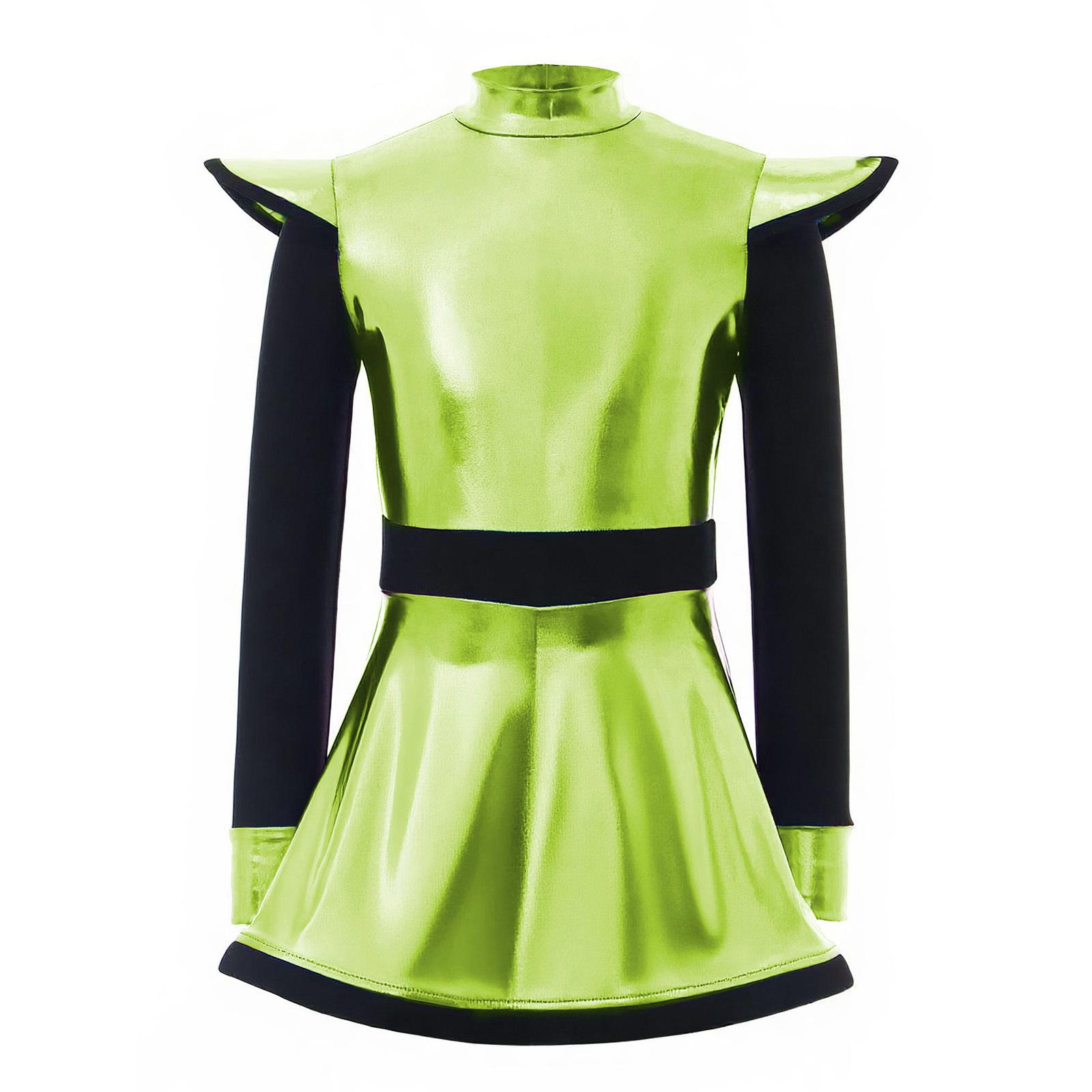 Girls Alien Party Dress Metallic Gloss Patchwork Mock Neck Long Sleeve Invisible Zipper Shorts Dress 5-6 Years
Girls Alien Party Dress Metallic Gloss Patchwork Mock Neck Long Sleeve Invisible Zipper Shorts Dress 5-6 Years