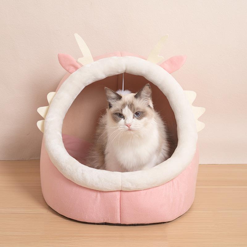 Гнездо для кошки Закрытое гнездо для питомца Полузакрытое собачье гнездо Кошачий домик Кровать для кошки Четырехсезонные универсальные товары для питомцев S