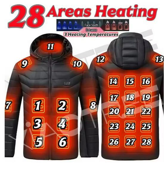 7.4V Heated Hooded Cotton Jacket with Four Controls and 25 Heating Zones for Outdoor Warmth 2XL
7.4V Heated Hooded Cotton Jacket with Four Controls and 25 Heating Zones for Outdoor Warmth 2XL